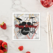 Drummer Birthday Theme Napkin HAMbWG Serviette (Beispiel)