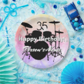 Drummer Birthday Themenpapier Teller HAMbWG (Party)