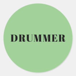 Drummer-Blatt grüne Aufkleber