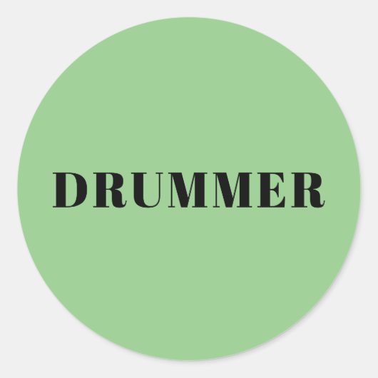 Drummer-Blatt grüne Aufkleber (Vorderseite)