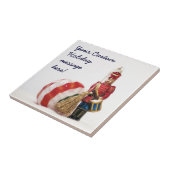 Drummer Boy and Christmas Ball Fliese (Seite)