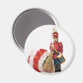 Drummer Boy and Christmas Ball Magnet (Vorderseite/Rückseite)