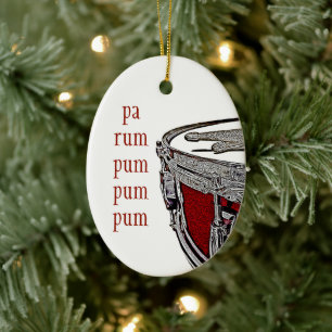 Drummer Boy Christmas Snare Drum Musician Holiday Keramik Ornament