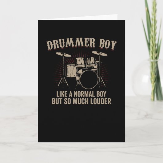 Drummer Boy | Drums Drummer Gift Karte (Vorderseite)