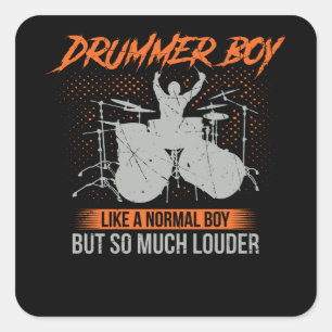 Drummer Boy   Drums Drummer Gift Quadratischer Aufkleber