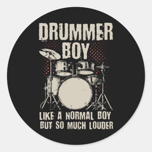Drummer Boy | Drums Drummer Gift Runder Aufkleber (Vorderseite)