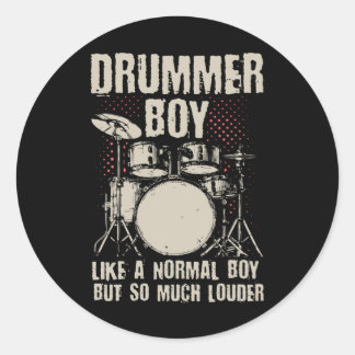 Drummer Boy | Drums Drummer Gift Runder Aufkleber