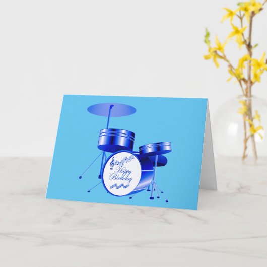 Drummer Boy Karte (Gelbe Blume)