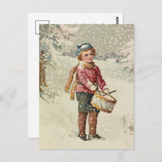 Drummer Boy | Weihnachten Postkarte (Vorne/Hinten)