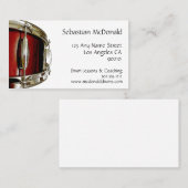 Drummer Business Card Schlagzeug Visitenkarte (Vorne/Hinten)