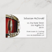 Drummer Business Card Schlagzeug Visitenkarte (Vorderseite)