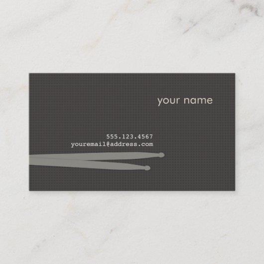 Drummer Business Card Visitenkarte (Vorderseite)