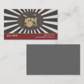 Drummer Business Card Visitenkarte (Vorne/Hinten)
