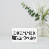 Drummer Business Cards - Coole Vintage Visitenkarte (Stehend Vorderseite)