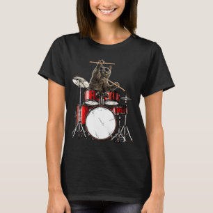Drummer Cat Music Musician Drums Kitten T-Shirt