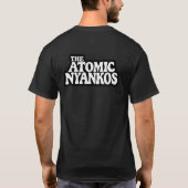 Drummer Cat of the Atomic Nyanckos and band logo  T-Shirt (Rückseite)