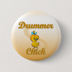 Drummer Chick Button