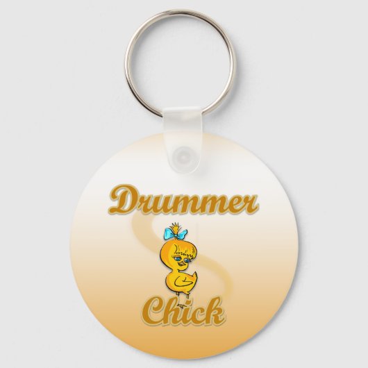 Drummer Chick Schlüsselanhänger (Vorderseite)