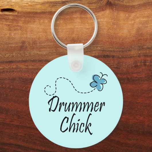 Drummer Chick Schlüsselanhänger (Vorderseite)