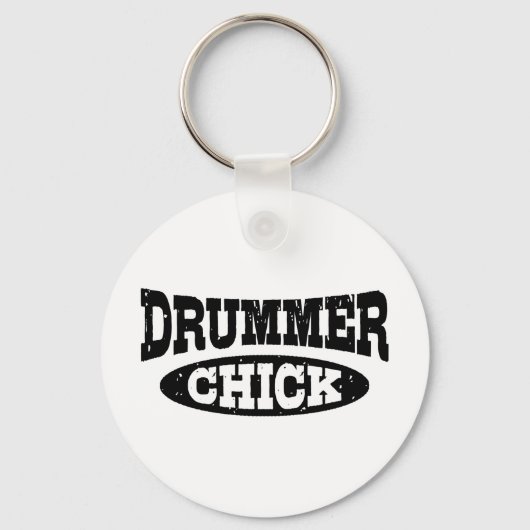 Drummer Chick Schlüsselanhänger (Vorderseite)