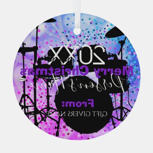 Drummer Christmas Ornament HAMbWG (Rückseite)