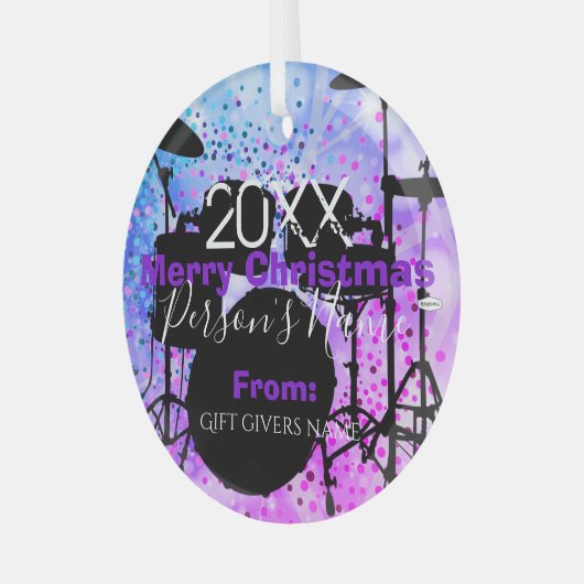 Drummer Christmas Ornament HAMbWG (Vorderseite links)