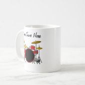 Drummer Custom Tasse Drum Teacher Musikergeschenk (Vorderseite Links)
