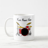 Drummer Custom Tasse Drum Teacher Musikergeschenk (Links)