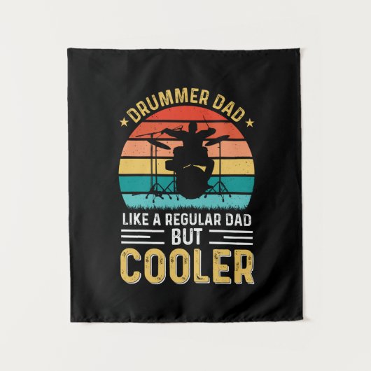 Drummer Dad Wandteppich (Vorderseite)