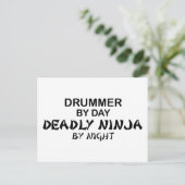 Drummer Deadly Ninja by Night Postkarte (Stehend Vorderseite)