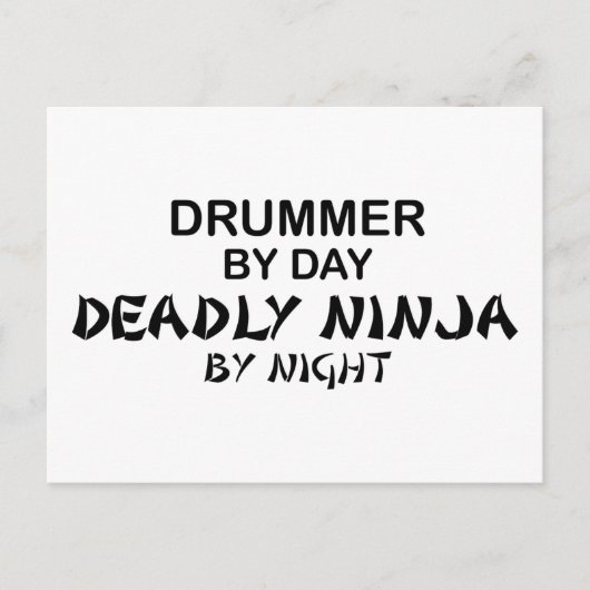 Drummer Deadly Ninja by Night Postkarte (Vorderseite)