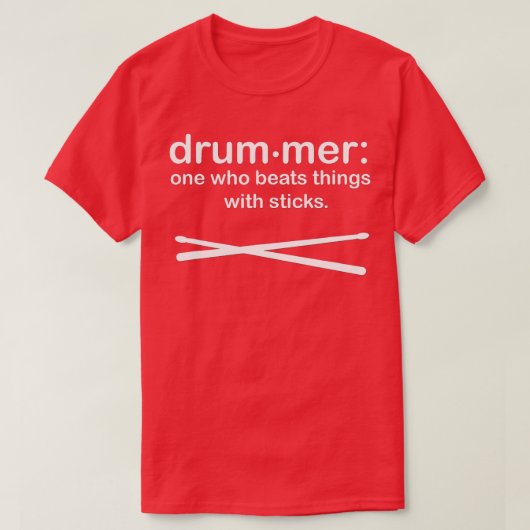 Drummer Definition Drum Sticks Funny Drummer T-Shirt (Design vorne)