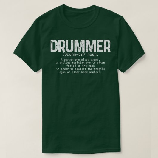 Drummer Definition Trommeln Funny Drummer Pu T-Shirt (Design vorne)