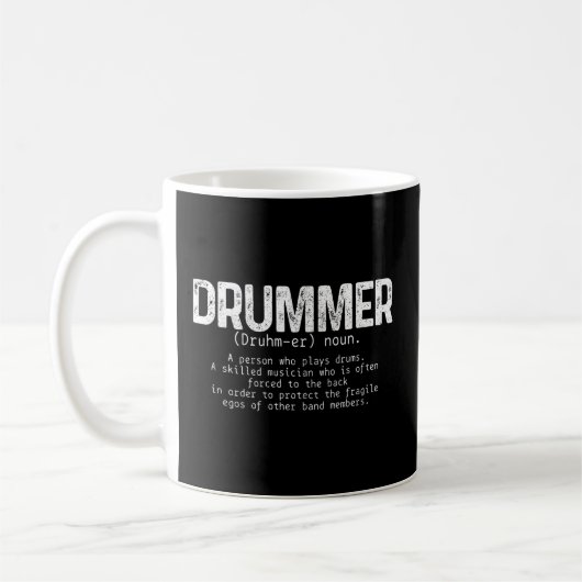 Drummer Definition Trommler Drummer Drummer Kaffeetasse (Links)