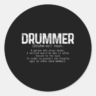 Drummer Definition Trommler Drummer Drummer Runder Aufkleber