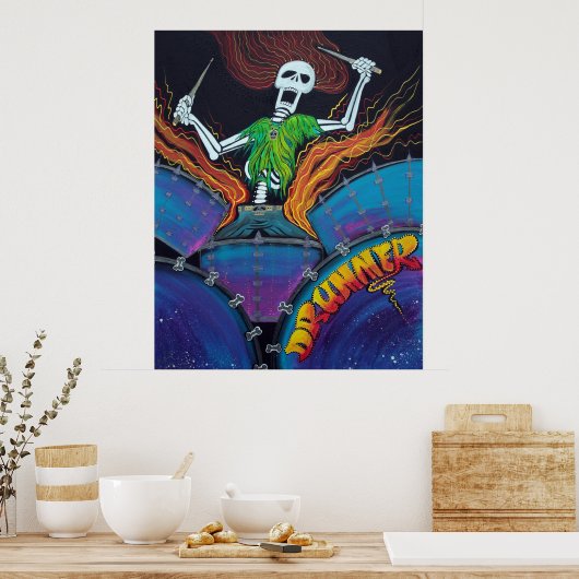 Drummer des toten Posters Poster (Küche)