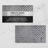 Drummer - Diamant-Metallplatte Visitenkarte (Vorne/Hinten)