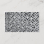 Drummer - Diamant-Metallplatte Visitenkarte (Rückseite)