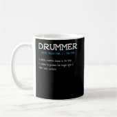 Drummer Dictionary Definition für Trommeln Kaffeetasse (Links)