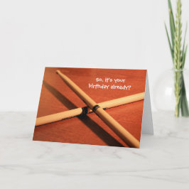 Drummer direkt auf Time Birthday Card Karte