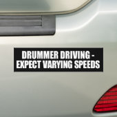 Drummer Driving Varying Speeds Autoaufkleber (Auf Auto)