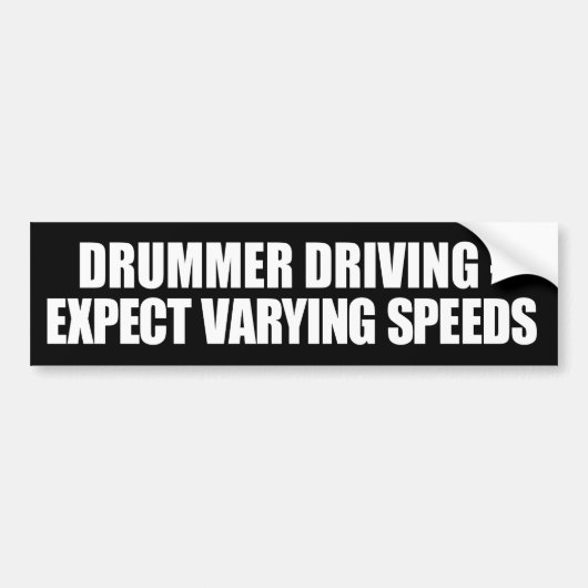 Drummer Driving Varying Speeds Autoaufkleber (Vorne)