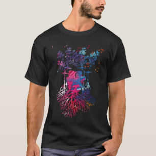 Drummer Drum Kit farbenfrohe Trommel Kit Trommel T-Shirt