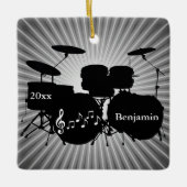 Drummer Drum Set Design Ornament (Vorderseite)