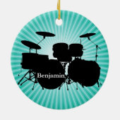 Drummer Drum Set Design Ornament (Hinten)