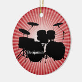 Drummer Drum Set Design Ornament (Links)