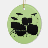 Drummer Drum Set Design Ornament (Links)
