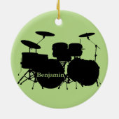 Drummer Drum Set Design Ornament (Hinten)