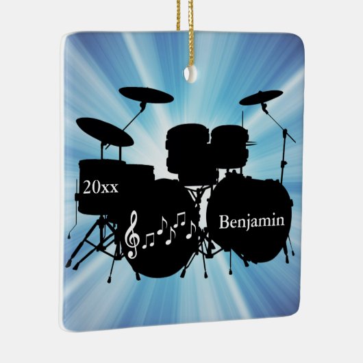 Drummer Drum Set Design Ornament (Rechts)
