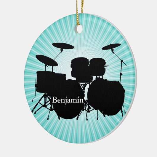 Drummer Drum Set Design Ornament (Links)